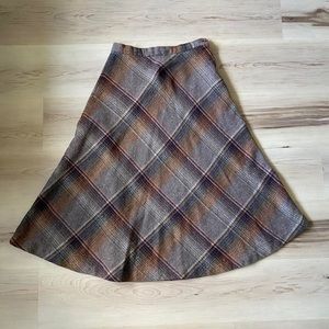 Vintage Tweed Half Circle Skirt, Size S